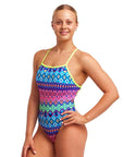 Funkita Women's Tie Me Tight One Piece Kris Kringle - Booley Galway