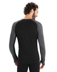 Icebreaker Men's 260 ZoneKnit Merino L/S Crewe Jet Heather / Black - Booley Galway