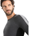 Men's 260 ZoneKnit L/S Crewe - Jet Heather / Black
