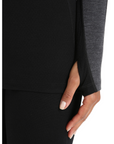 Icebreaker Women's 260 ZoneKnit L/S Crewe Jet Heather / Black - Booley Galway
