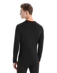 Icebreaker Men's 200 Oasis L/S Crewe Ski Stripes Black - Booley Galway