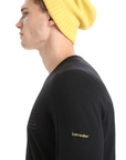 Icebreaker Men's 200 Oasis L/S Crewe Ski Stripes Black - Booley Galway