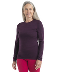 Icebreaker Women's 200 Oasis L/S Crewe Ski Tracks Nightshade / Midnight Navy - Booley Galway