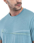 Icebreaker Men's 150 Tech Lite III S/S Tee Cadence Paths Cloud Ray - Booley Galway