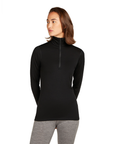 Icebreaker Women's 200 Oasis L/S Half Zip Black - Booley Galway