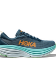 Hoka Men's Bondi 8 Wide Real Teal / Shadow - Booley Galway