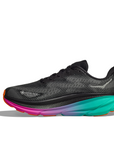 Hoka Men's Clifton 9 GTX Black / Electric Aqua - Booley Galway