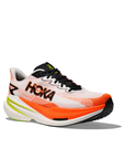 Hoka Men's Mach X 3 White / Neon Tangerine - Booley Galway