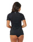 Rip Curl Women's Classic Surf S/S UPF Rash Vest Black - Booley Galway