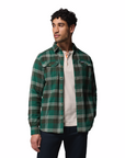 Columbia Men's Flare Gun Stretch Flannel Shirt Rain Forest Trails Edge Plaid - Booley Galway