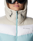 Columbia Women's Abbott Peak Insulated Jacket Aqua Haze / Dark Stone / White - Booley Galway