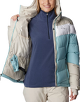 Columbia Women's Abbott Peak Insulated Jacket Aqua Haze / Dark Stone / White - Booley Galway