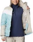 Columbia Women's Abbott Peak Insulated Jacket Aqua Haze / Dark Stone / White - Booley Galway