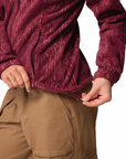 Columbia Women's Benton Springs Printed Full Zip Rich Wine Flowfalls - Booley Galway
