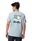 Columbia Men's Explorers Canyon Back Graphic S/S Tee Crushed Blue / Peaks and Waves - Booley Galway