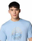 Columbia Men's Kwick Hike Graphic S/S Tee Ripple Blue / Heather - Booley Galway