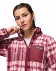 Columbia Women's West Bend Print Full Zip II Rich Wine / Herringplaid - Booley Galway