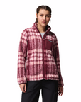 Columbia Women's West Bend Print Full Zip II Rich Wine / Herringplaid - Booley Galway