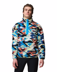 Columbia Men's Helvetia II Printed 1/2 Snap Fleece Compass Blue Reflections - Booley Galway
