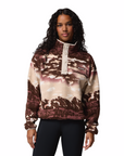 Columbia Helvetia II Printed Cropped 1/2 Snap Fleece Tobacco Sisters / Dark Stone - Booley Galway