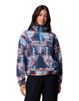 Women's Helvetia™ II Cropped Sherpa Half Snap Printed Fleece - Rainy Day, Geomix