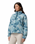 Women's Helvetia II Printed Cropped 1/2 Snap Fleece