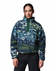 Columbia Helvetia II Printed Cropped 1/2 Snap Fleece Everblue Sisters / Rainforest - Booley Galway