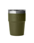 Rambler 16 Oz Stackable Cup Magslider - Olive/King Crab Orange
