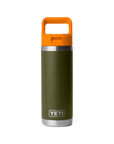 Rambler 18 Oz C Straw Bottle - Olive/King Crab Orange