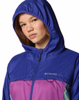 Columbia Women's Crested Canyon Windbreaker Razzle / Spray / Clematis Blue - Booley Galway