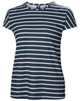 Helly Hansen Women's Thalia Summer T-Shirt Navy Stripe - Booley Galway