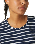 Helly Hansen Women's Thalia Summer T-Shirt Navy Stripe - Booley Galway