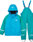 Helly Hansen Kids Bergen Fleece-Lined Rain Set 2.0 Signal Green - Booley Galway