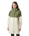Women's Moss Block Pu Rain Coat