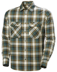 Helly Hansen Men's Lokka Flannel L/S Shirt Dark Jungle Fjell Plaid - Booley Galway