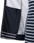 Women's Crew Fleece Jacket - Navy Stripe