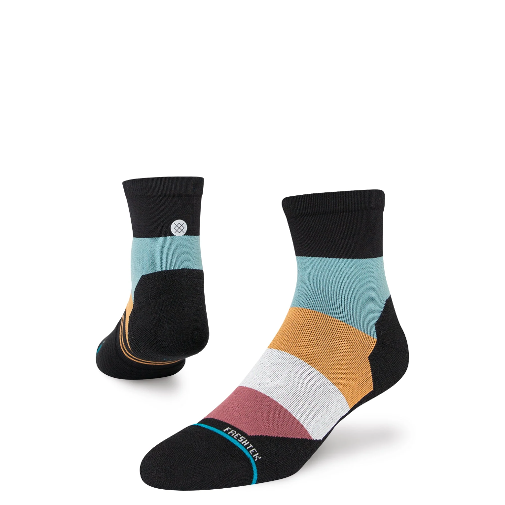 Stance Unisex Infiknit Feel360 Run Light Quarter Percy Washed Black - Booley Galway