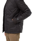 Men's Diamond Padded Bomber Jacket - Meteorite Black