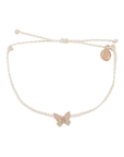 Butterfly in Flight Charm Bracelet - Rose Gold / Vanilla