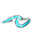 Enameled Wave Ring - Silver