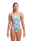 Funkita Kids Eco Diamond Back One Piece Pastel Porpie - Booley Galway