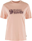 Fjallraven Women's Lush Logo T-Shirt Chalk Rose - Booley Galway