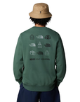 The North Face Men's Outdoor Graphic Crew Sweatshirt Duck Green - Booley Galway