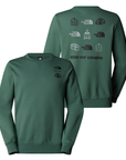 The North Face Men's Outdoor Graphic Crew Sweatshirt Duck Green - Booley Galway