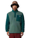 The North Face Men's Yumiori 1/4 Zip Fleece Duck Green / Deep Nori / TNF Black - Booley Galway