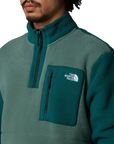 The North Face Men's Yumiori 1/4 Zip Fleece Duck Green / Deep Nori / TNF Black - Booley Galway
