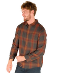 Sherpa Adventure Gear Men's Batsa Eco L/S Shirt Clay Red Plaid - Booley Galway