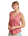 Sherpa Adventure Gear Women's Varuna V-Neck Tank Light Mineral Red - Booley Galway