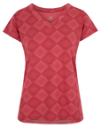 Sherpa Adventure Gear Women's Neha V-Neck Tee Mineral Red Barely There - Booley Galway