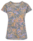 Sherpa Adventure Gear Women's Neha V-Neck Tee Haze Tiger Floral - Booley Galway
